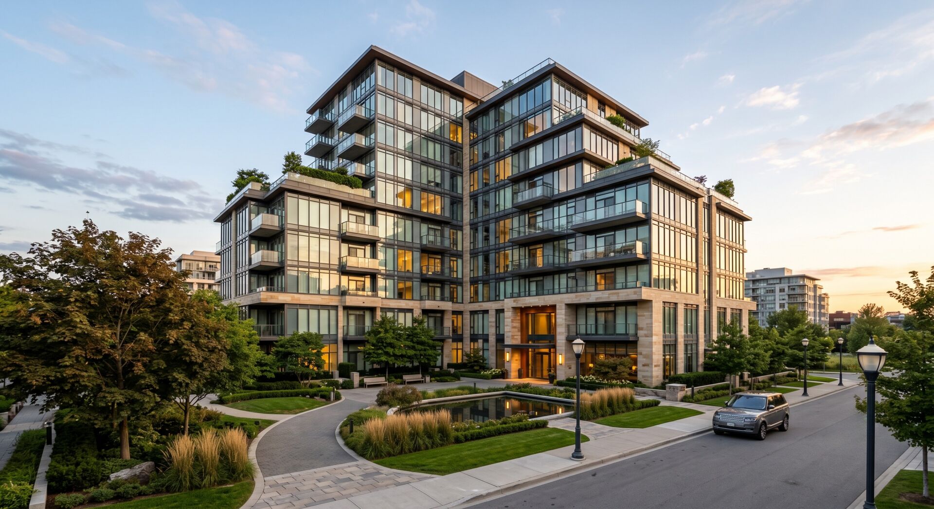 Luxury residential building exterior
