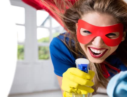 Cleaning super hero